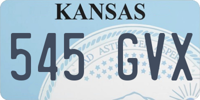 KS license plate 545GVX