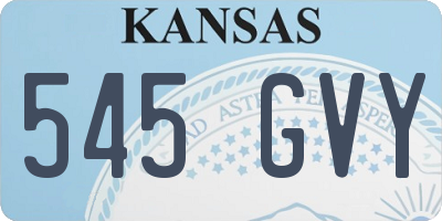 KS license plate 545GVY