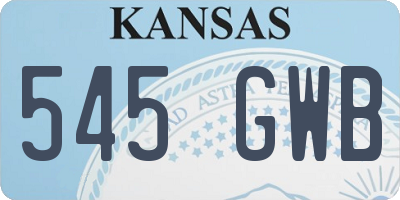 KS license plate 545GWB