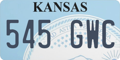 KS license plate 545GWC