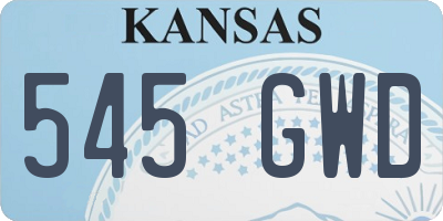 KS license plate 545GWD