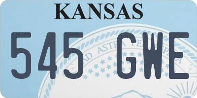 KS license plate 545GWE