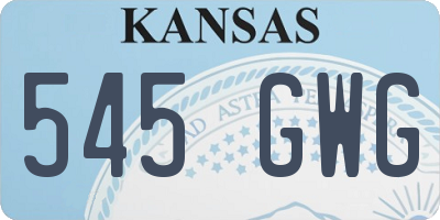 KS license plate 545GWG