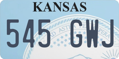 KS license plate 545GWJ