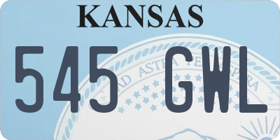 KS license plate 545GWL