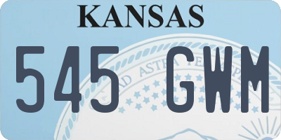 KS license plate 545GWM