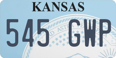 KS license plate 545GWP