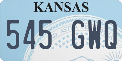 KS license plate 545GWQ