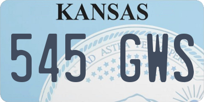 KS license plate 545GWS