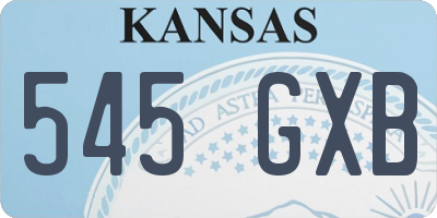 KS license plate 545GXB