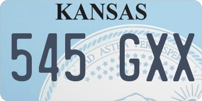 KS license plate 545GXX