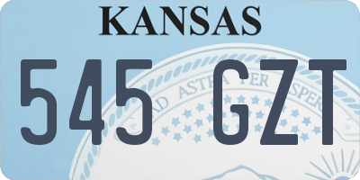 KS license plate 545GZT