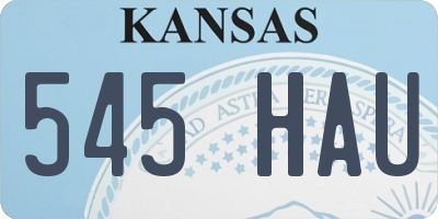 KS license plate 545HAU