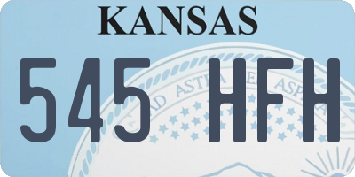 KS license plate 545HFH