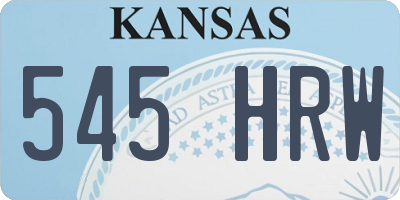 KS license plate 545HRW