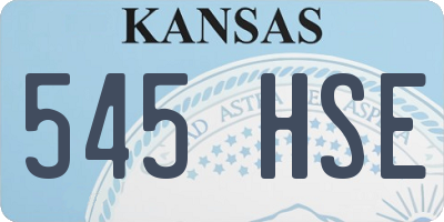 KS license plate 545HSE
