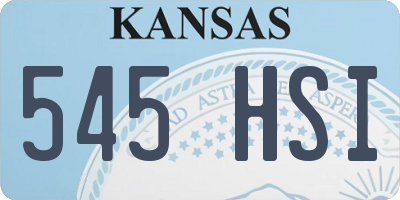 KS license plate 545HSI