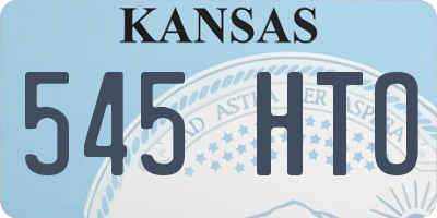 KS license plate 545HTO