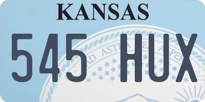 KS license plate 545HUX