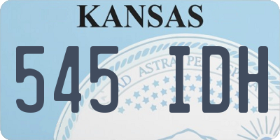 KS license plate 545IDH