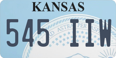 KS license plate 545IIW