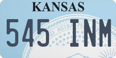 KS license plate 545INM