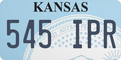 KS license plate 545IPR
