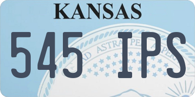 KS license plate 545IPS