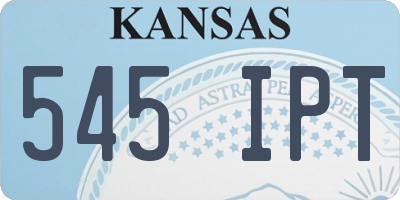 KS license plate 545IPT