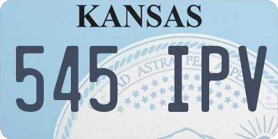 KS license plate 545IPV