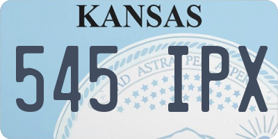 KS license plate 545IPX