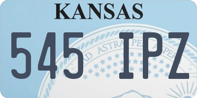 KS license plate 545IPZ
