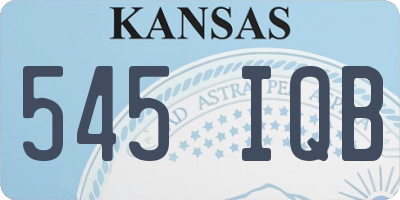 KS license plate 545IQB