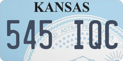 KS license plate 545IQC