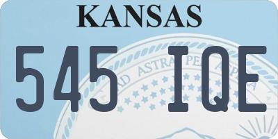 KS license plate 545IQE