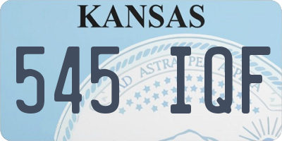 KS license plate 545IQF