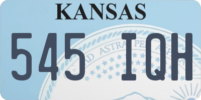 KS license plate 545IQH
