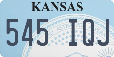 KS license plate 545IQJ