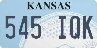 KS license plate 545IQK