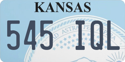 KS license plate 545IQL