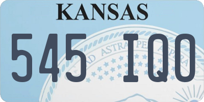 KS license plate 545IQO