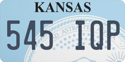 KS license plate 545IQP