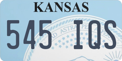 KS license plate 545IQS