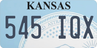 KS license plate 545IQX