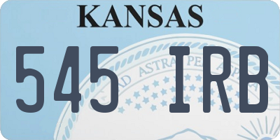 KS license plate 545IRB