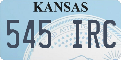 KS license plate 545IRC