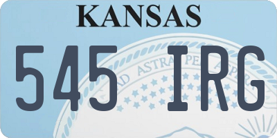 KS license plate 545IRG