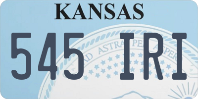 KS license plate 545IRI