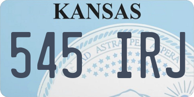 KS license plate 545IRJ