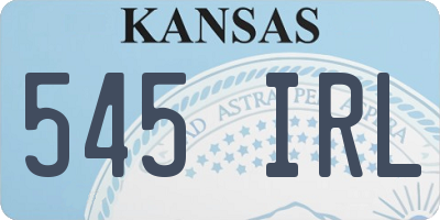 KS license plate 545IRL